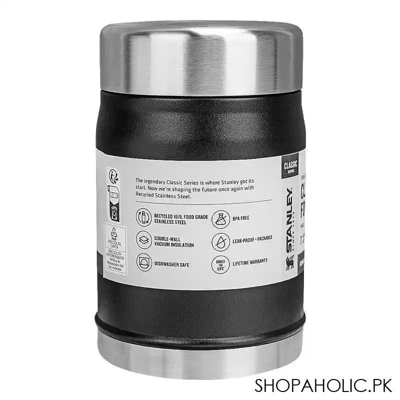 Stanley Classic Series The Legendary Food Jar, 0.4 Liter, Matte Black Pebbles, 10-09382-005 - Image 2