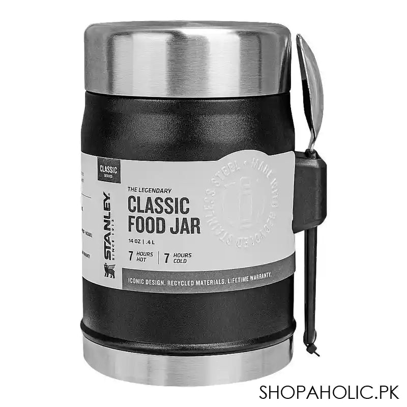 Stanley Classic Series The Legendary Food Jar, 0.4 Liter, Matte Black Pebbles, 10-09382-005 - Main Image