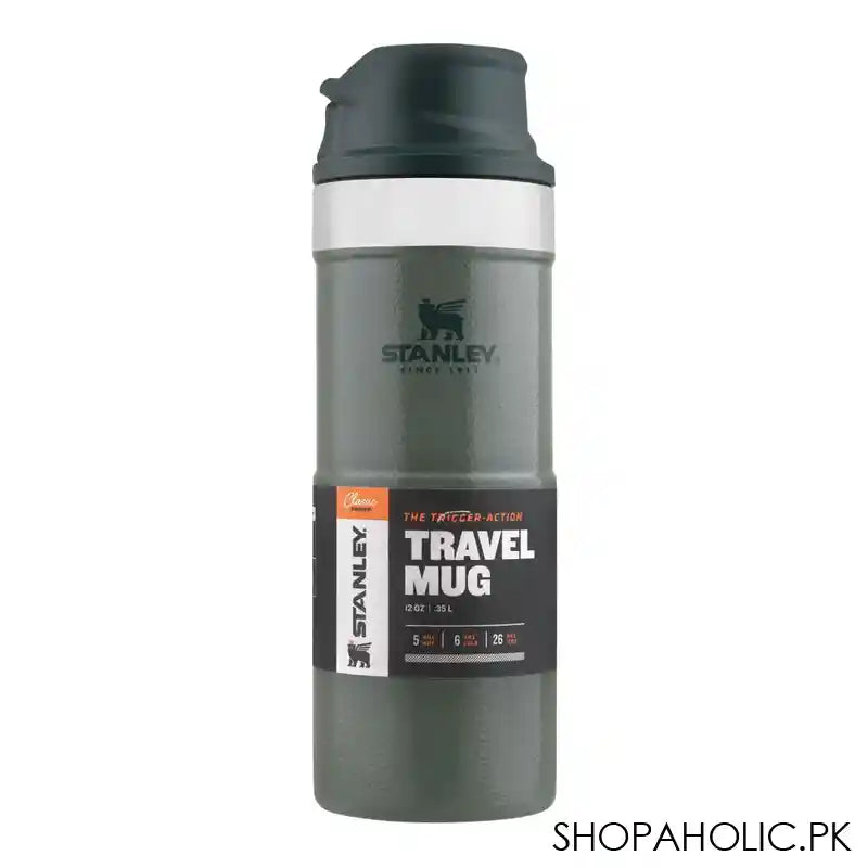Stanley Classic Series The Trigger-Action Insulated Travel Mug, 0.35 Liter, Hammertone Green, 10-09848-006 - Main Image