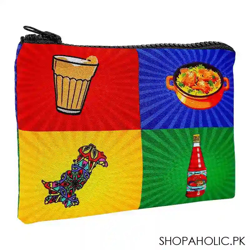 Star Shine Chai+Biryani+Roohafza+Pakistan Zipper Pouch - Main Image