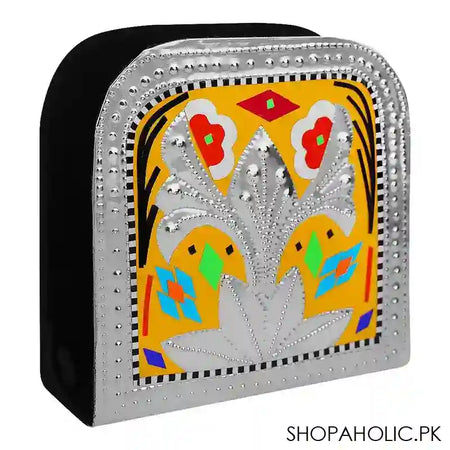 Star Shine Chamakpatti Napkin Holder, Yellow - Main Image