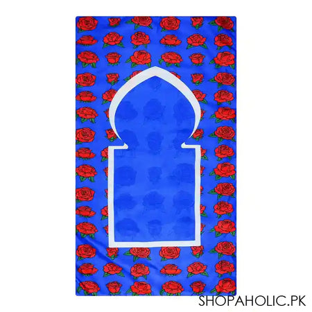 Star Shine Truck Art Blue Floral Travel Janamaz/Prayer Mat - Main Image