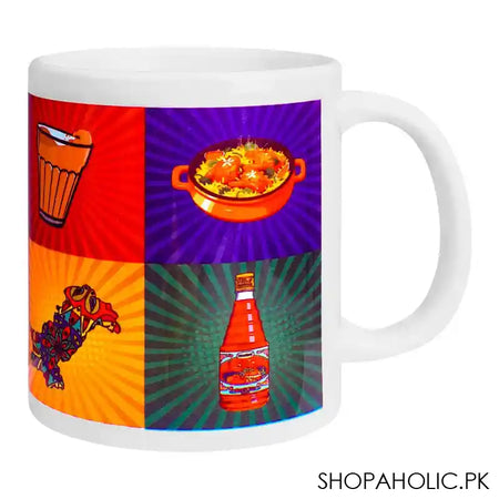 Star Shine Truck Art Digital Printed Mug, Pakistan/Roohafza/Biryani/Chai - Image 2