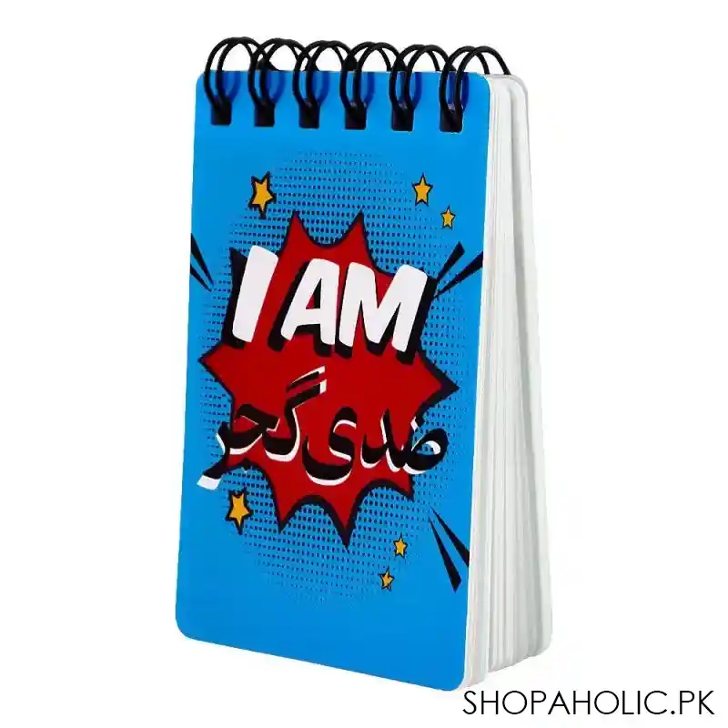 star shine truck art i am ziddi gujjar pocket size notepad main image