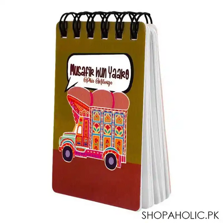 star shine truck art musafir hun yaaro phir milengy pocket size notepad main image