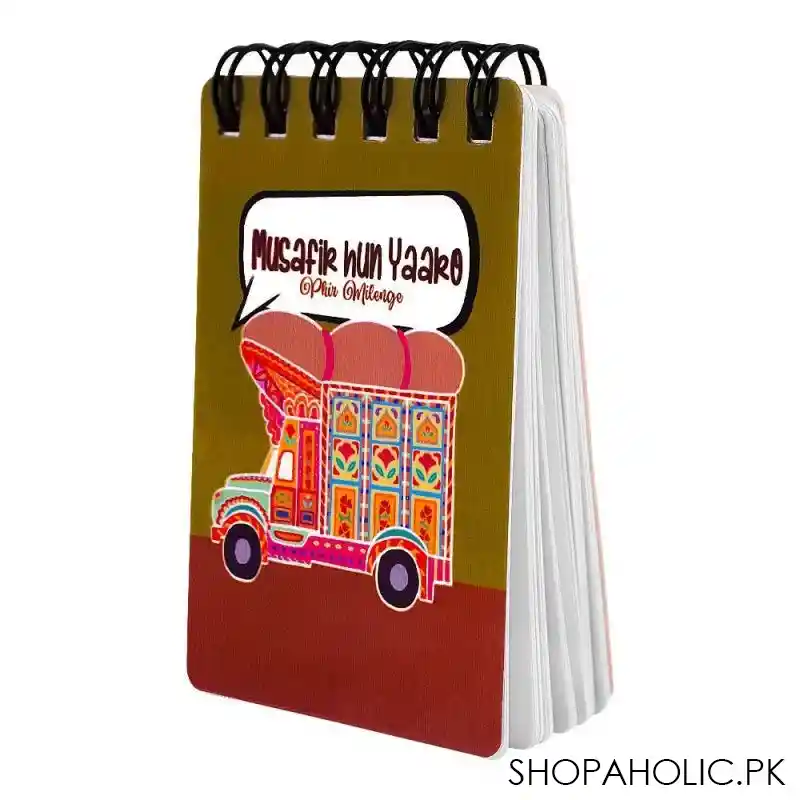 star shine truck art musafir hun yaaro phir milengy pocket size notepad main image