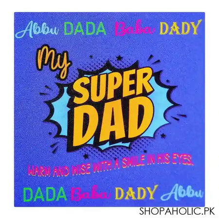 Star Shine Truck Art, My Super Dad Wooden Frame, Wall Frame For Room Decoration - Image 2