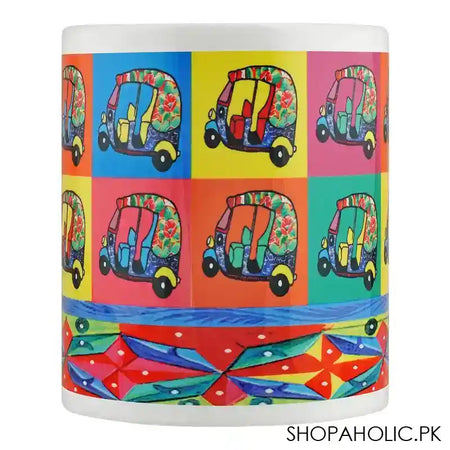 Star Shine Truck Art, Rickshaw Digital Printed Mug, DM013 - Image 2