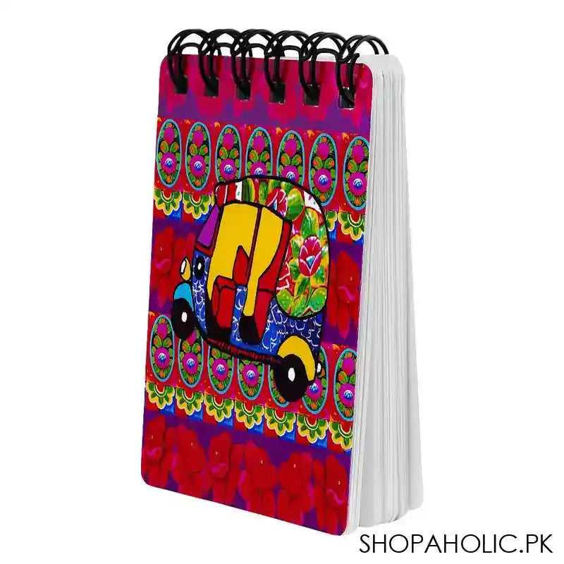 Buy Truck Art Rickshaw Pink Pocket Size Notepad in Pakistan – Shopaholic.pk