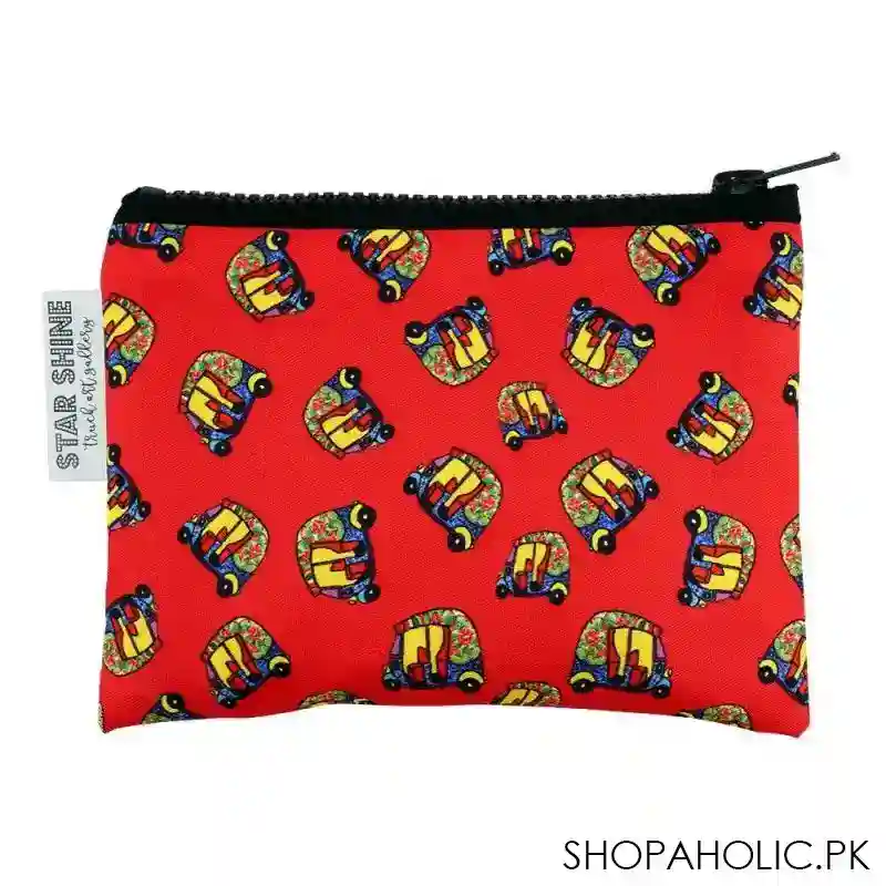 star shine truck art, rickshaw (pink) zipper pouch, zp08 main image