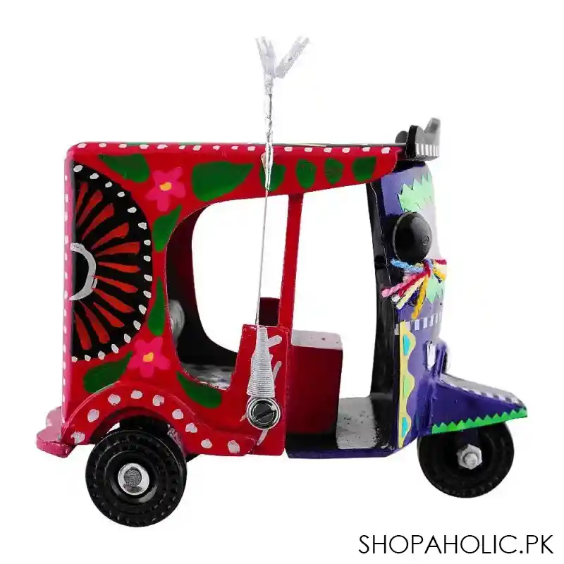 star shine truck art small rickshaw miniatures, red image2