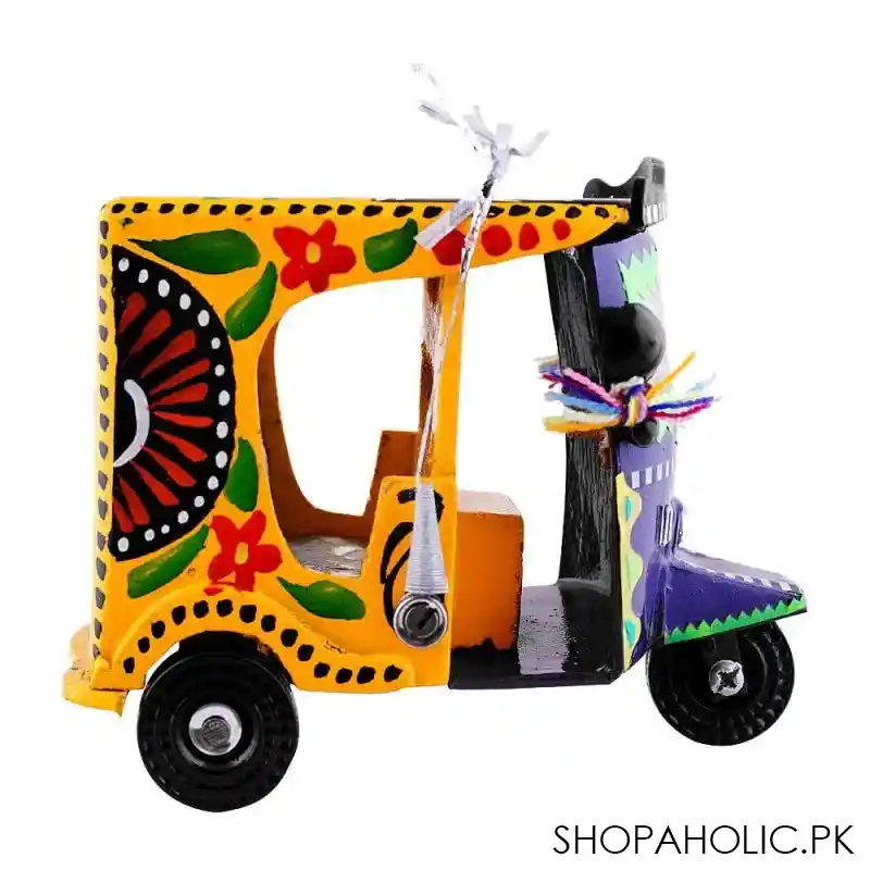 star shine truck art small rickshaw miniatures, yellow image2