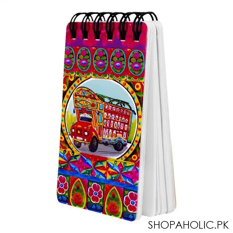 star shine truck art truck pink pocket size notepad main image