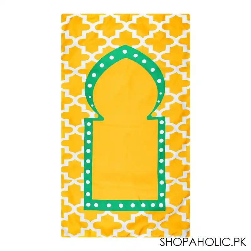 Star Shine Truck Art Yellow Geometric Pattern Travel Janamaz/Prayer Mat - Main Image
