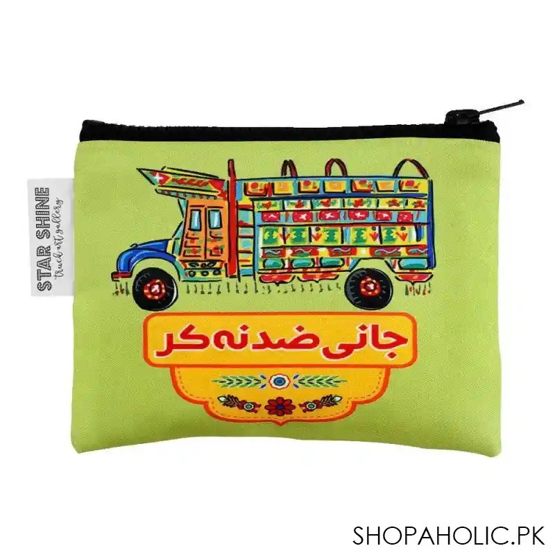 star shine truck art, zidd na kar jani zipper pouch, zp11 main image