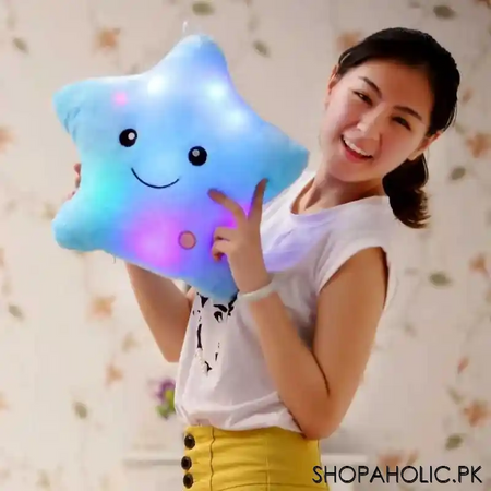star soft stuffed pillow with twinkle glowing colorful led light image3