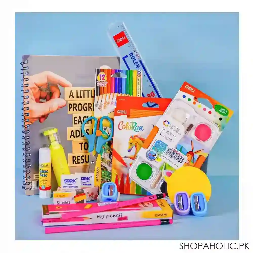 stationery bundle for class 1 to 4, 14 items main image
