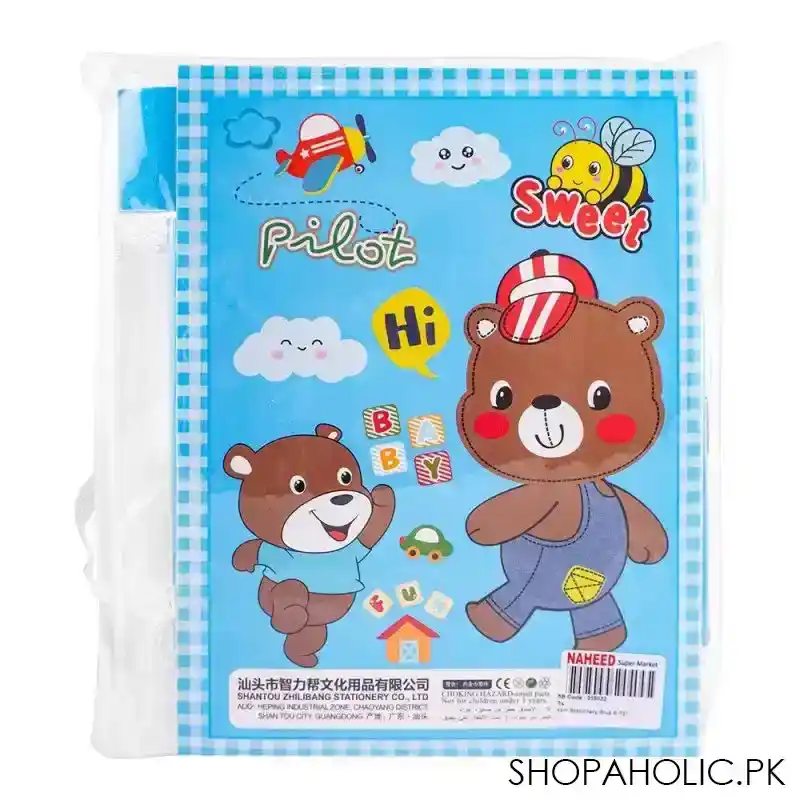 stationery set with drawing book & art accessories, blue, e 721 image3