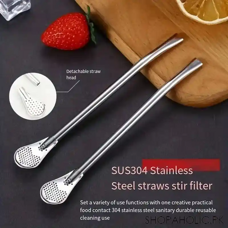 steel filter spoon straw image4