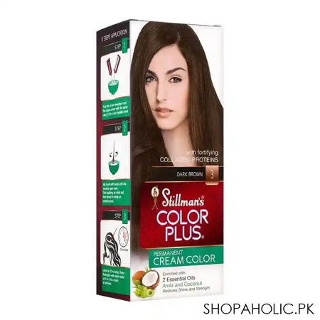 stillman's color plus permanent cream color hair color, 3, dark brown main image