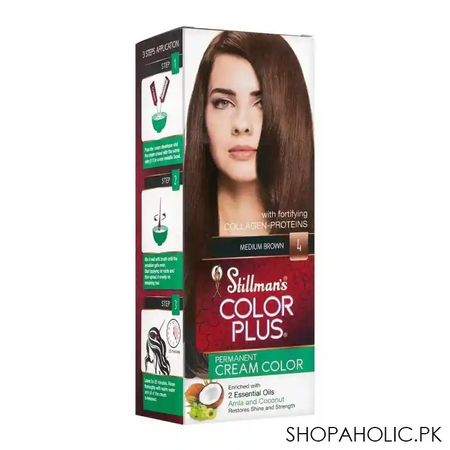stillman's color plus permanent cream color hair color, 4, medium brown main image