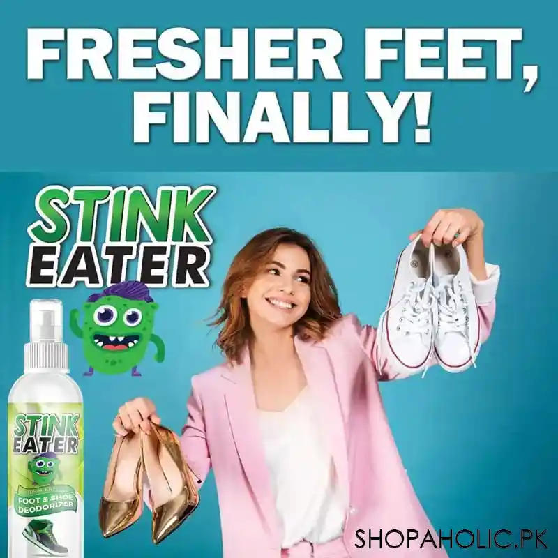 stink eater foot and shoe deodorizer spray bottle for foot odor eliminator & freshener   100ml main image