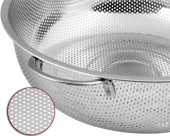 Premium Stainless Steel Mesh Colander – Heavy-Duty Kitchen Strainer with Handles image 3
