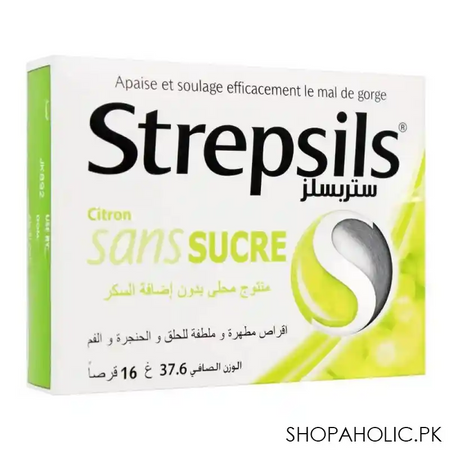 strepsils lemon, sugar free, imported, 16 tablets main image