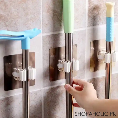 strong adhesive sticking mop holder main image
