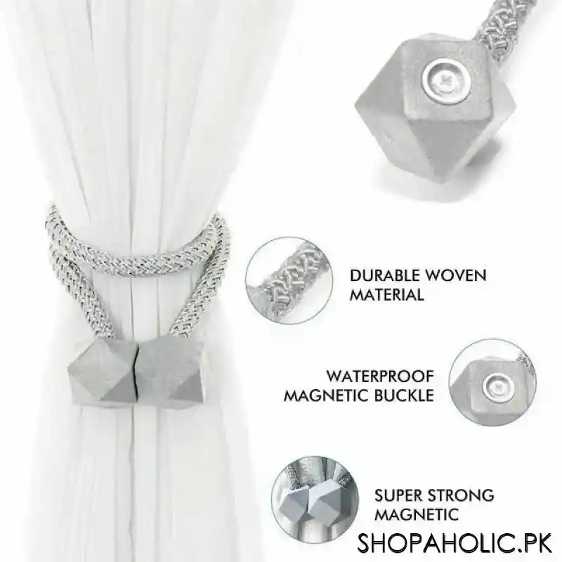 strong magnetic curtain tie backs buckle clips (pair) image5