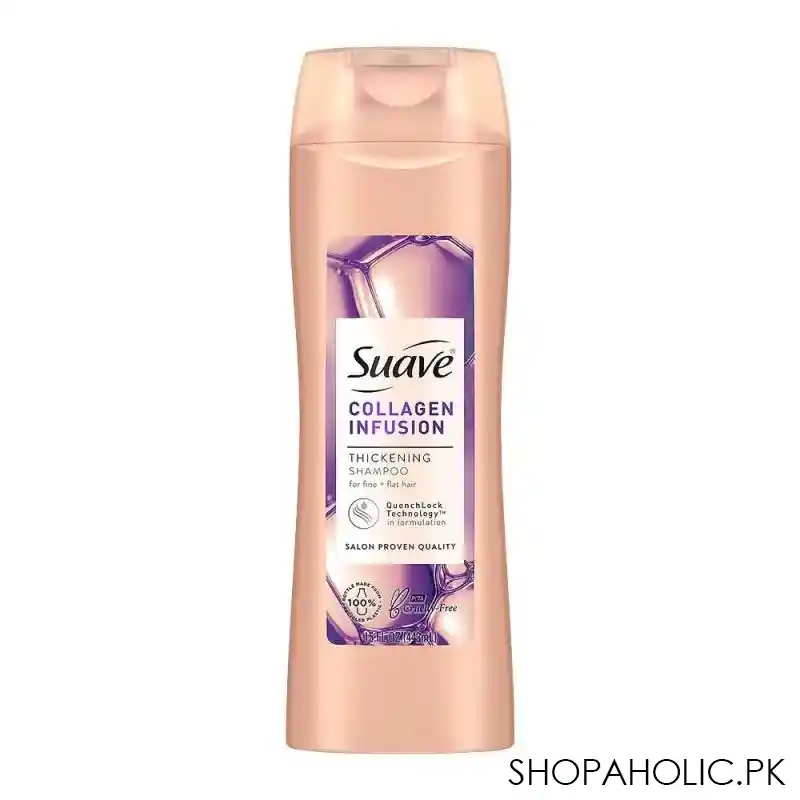 suave collagen infusion thickening shampoo, for flat + fine hair, 443ml main image