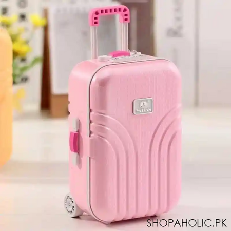 suitcase shaped musical ballerina jewelry storage box with mirror for women image3