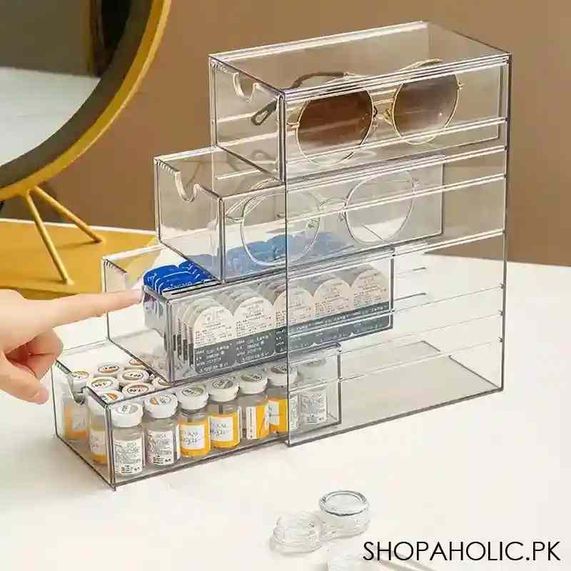 4 Layer Transparent Sunglasses Storage Box