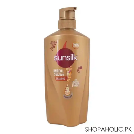 sunsilk hair fall solution argan oil, soy protein & vitamin e shampoo, 680ml main image