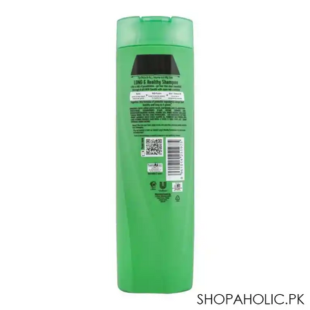 sunsilk long & healthy biotin milk protein & aloe + almond oil shampoo, 360ml image2