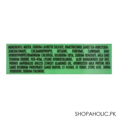sunsilk long & healthy biotin milk protein & aloe + almond oil shampoo, 360ml image3