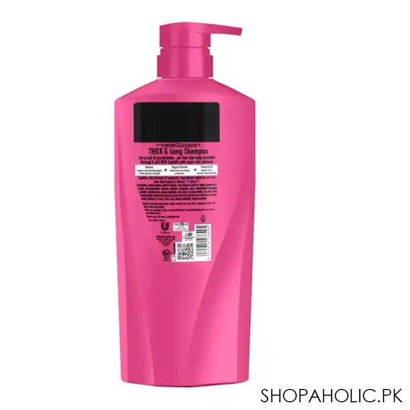 sunsilk thick & long keratin yogurt protein & coconut oil shampoo, 660ml image2