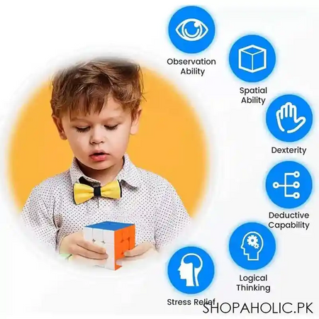 super fast 3x3x3 rubik's cube (iq brain toy for kids) image6