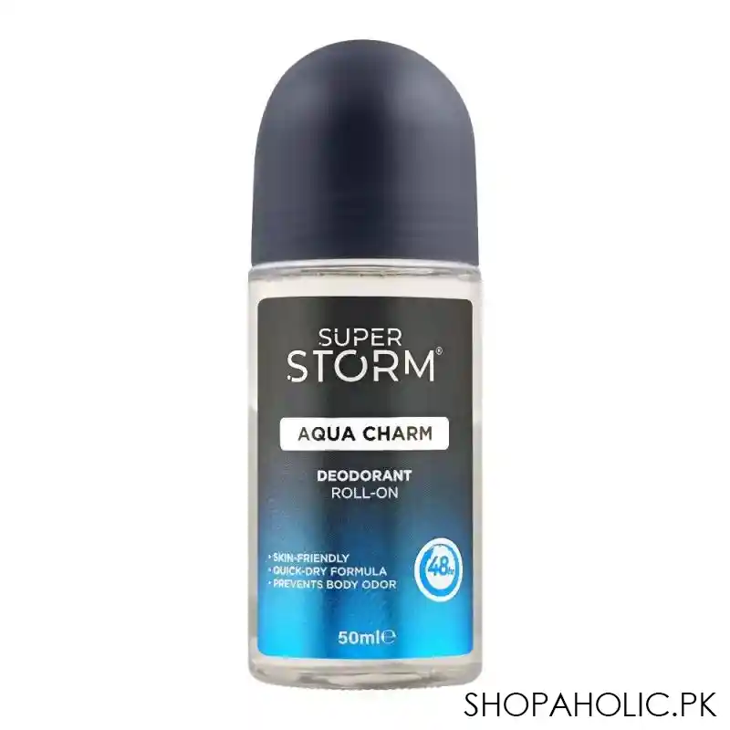 super storm aqua charm 48h deodorant roll on, 50ml main image