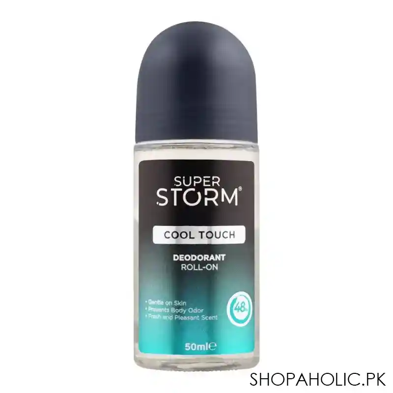 super storm cool touch 48h, deodorant roll on, 50ml main image