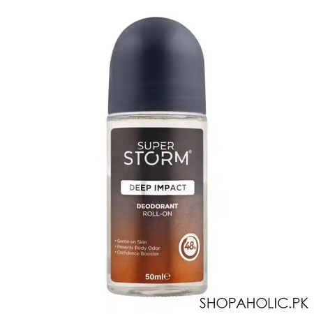 super storm deep impact 48h deodorant roll on, 50ml main image
