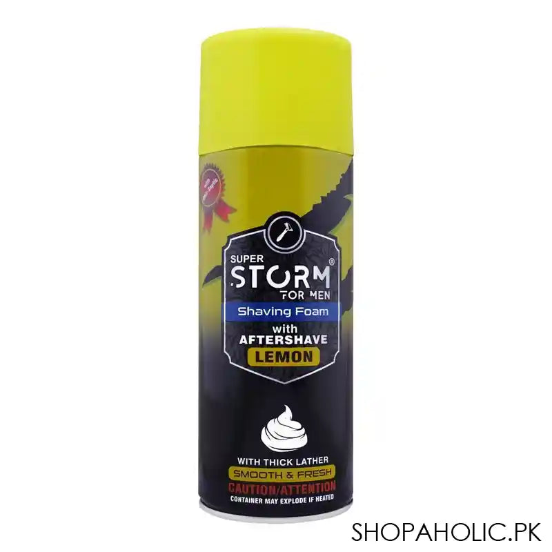 Super Storm For Men Lemon Shaving Foam With After Shave, 75ml - Main Image