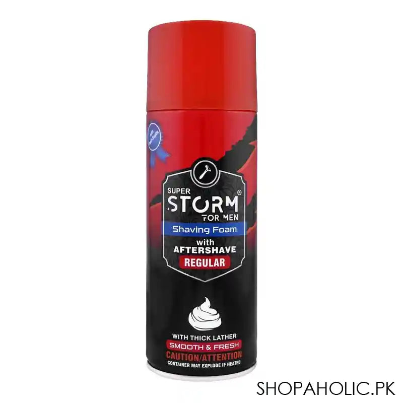 Super Storm For Men Regular Shaving Foam With After Shave, 75ml - Main Image