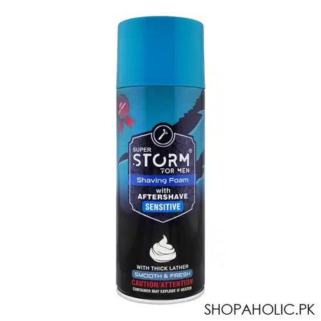 Super Storm For Men Sensitive Shaving Foam With After Shave, 75ml - Main Image