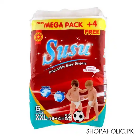 susu disposable baby diapers, no. 6, xxl, 18 25kg, 52 pack main image