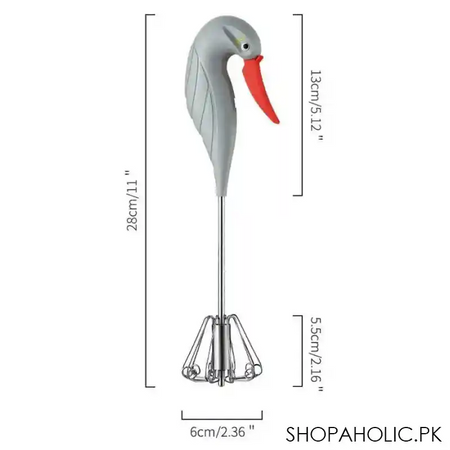 swan bird shaped semi automatic handheld egg beater image3