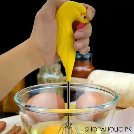 swan bird shaped semi automatic handheld egg beater image4