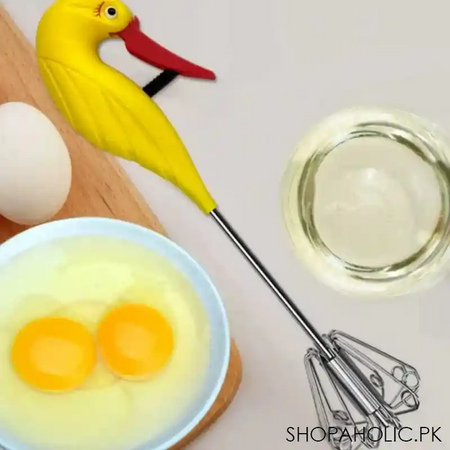 swan bird shaped semi automatic handheld egg beater image5