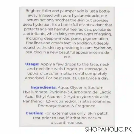 swansi 5% pure hyaluronic acid hydrating serum, 30ml image3