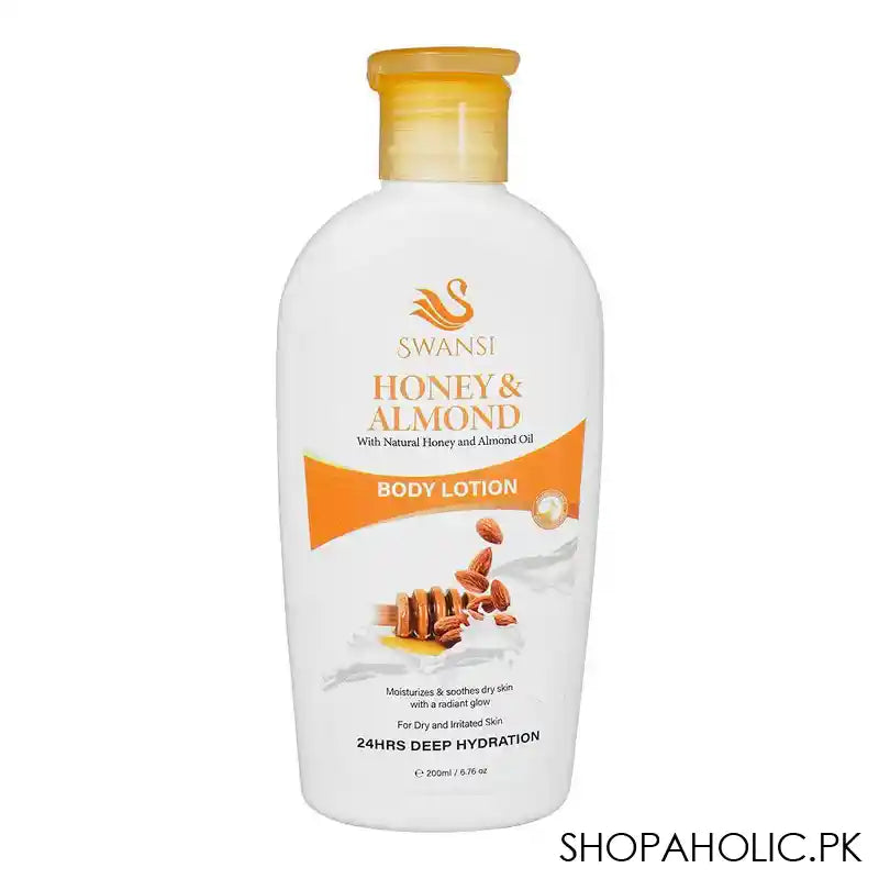 Swansi Honey & Almond 24 Hours Deep Hydration Body Lotion, For Dry & Irritated Skin, 200ml - Main Image